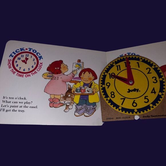 Judy Mini Wood Clocks & 2000 Golden Book Series: Time to Tell Time Book - Picture 5 of 7